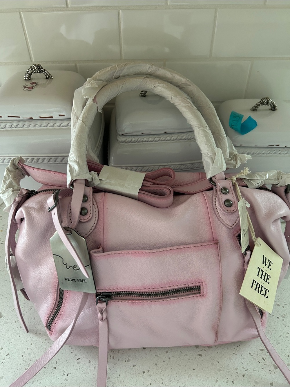 We The Free Baby Emerson Tote Bag in peony pink - Picture 1 of 9